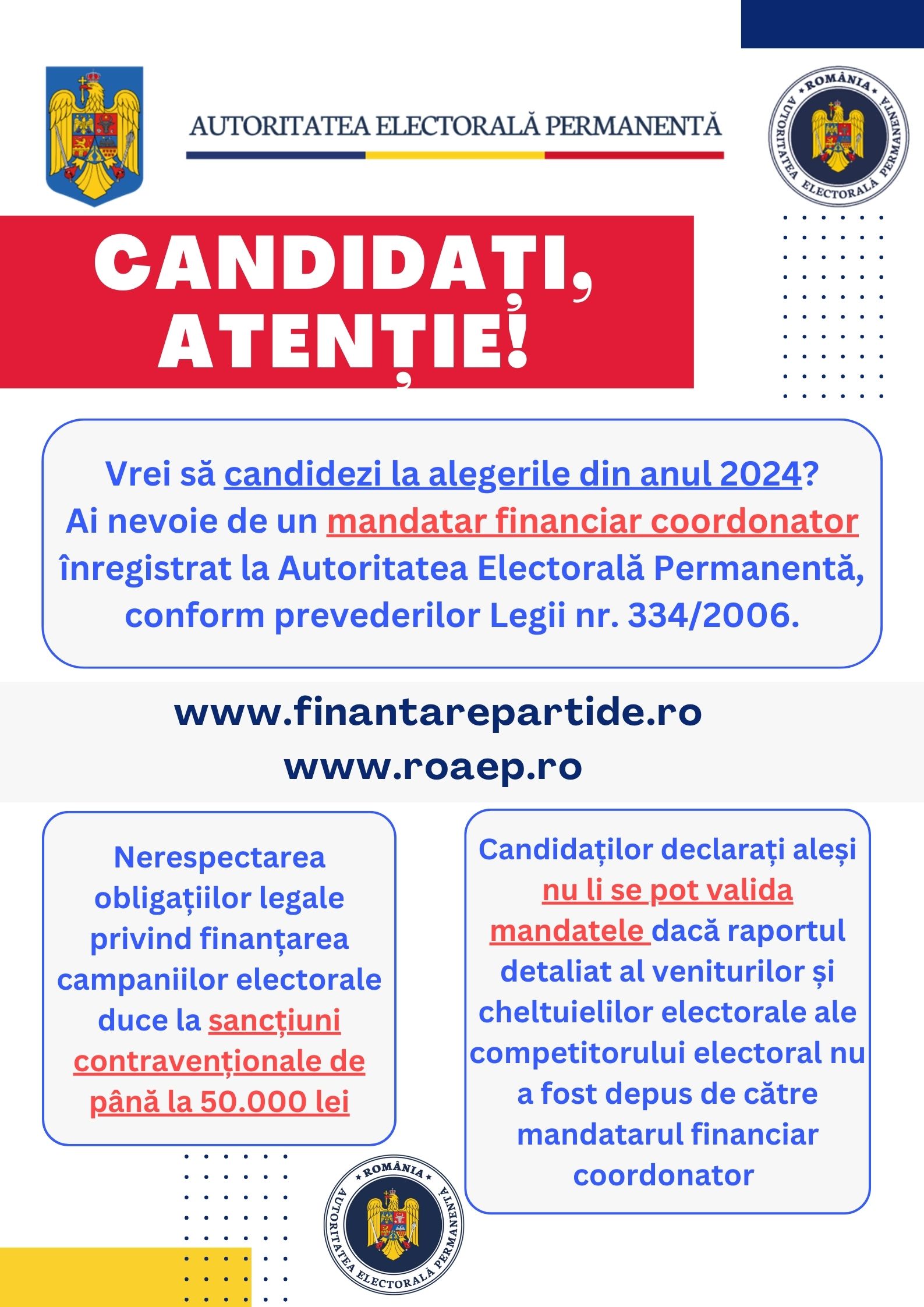 Material informativ necesar candidtilor la alegerile din 9 iunie 2024